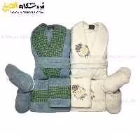 سرویس حوله عروس و داماد 10تکه گلدوزی سه بعدی برند NARMILA