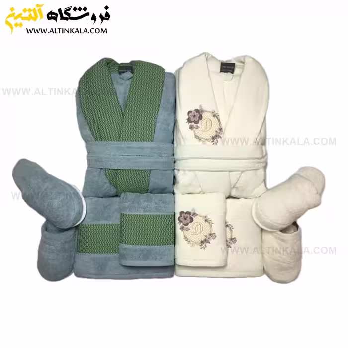 سرویس حوله عروس و داماد 10تکه گلدوزی سه بعدی برند NARMILA