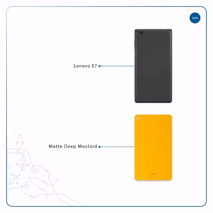 برچسب پوششی ماهوت مدل Matte-Deep-Mustard مناسب برای تبلت لنوو E7