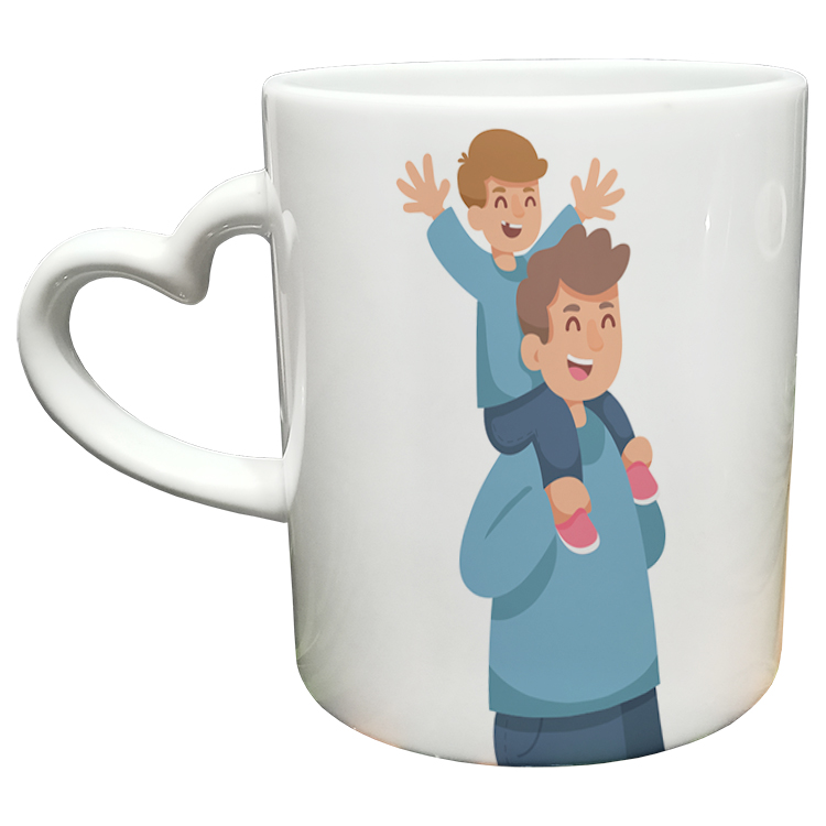 ماگ مدل دسته قلبی طرح روز پدر کد 96