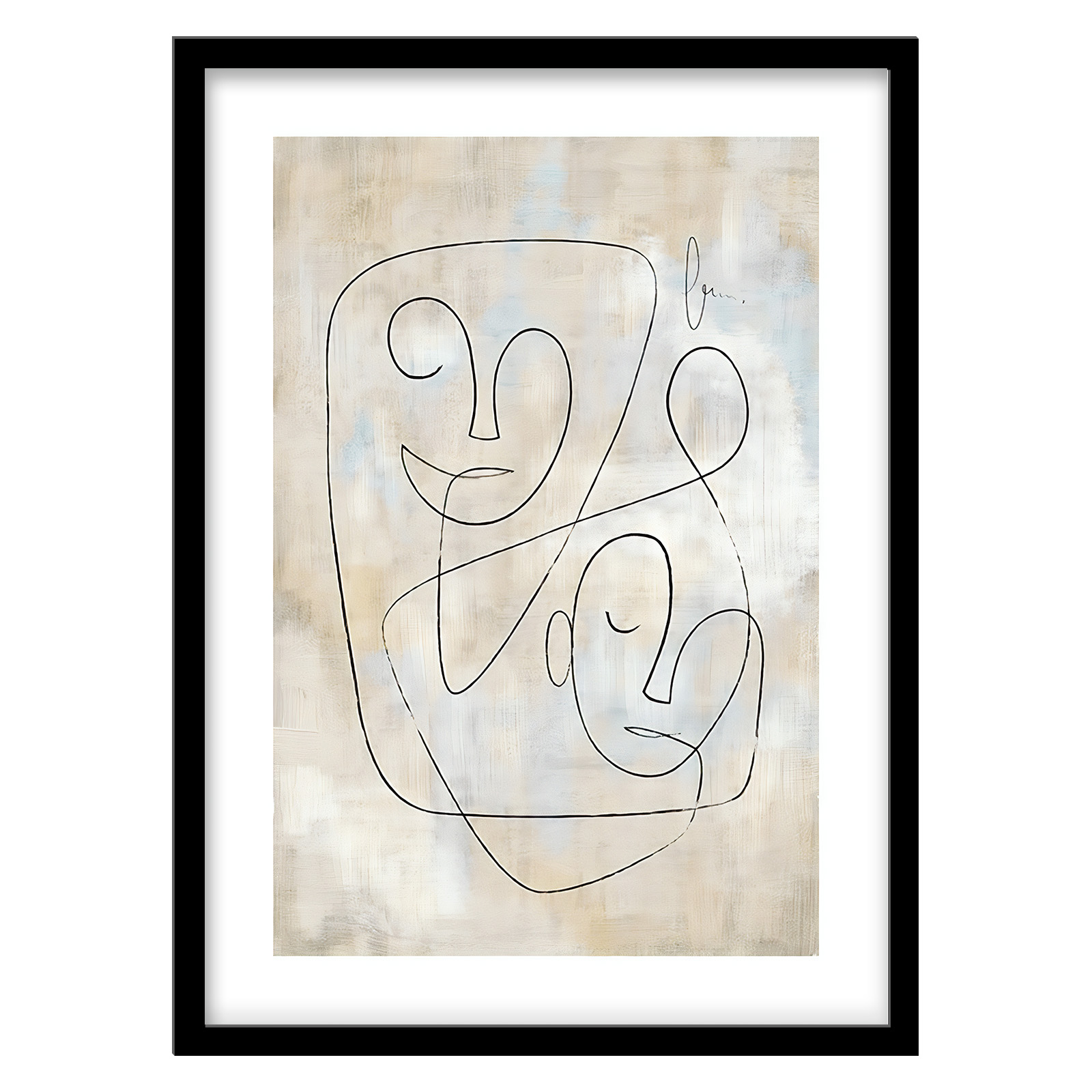 تابلو فورنیمو مدل دکوراتیو پرتره لاین‌آرت ابسترکت و مینیمال کد 05222B