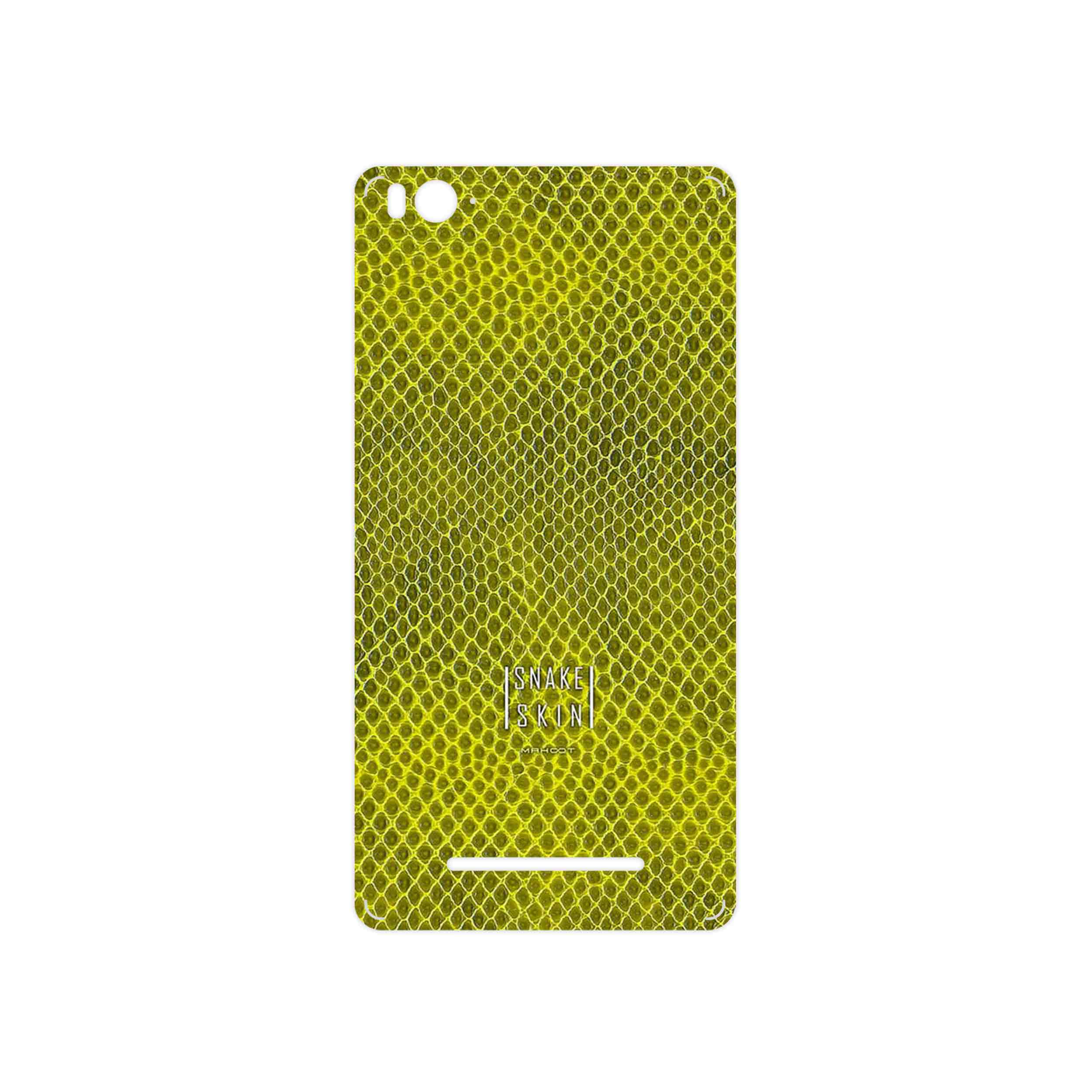 برچسب پوششی ماهوت مدل Yellow Snake Skin مناسب برای گوشی موبایل شیائومی Mi 4c