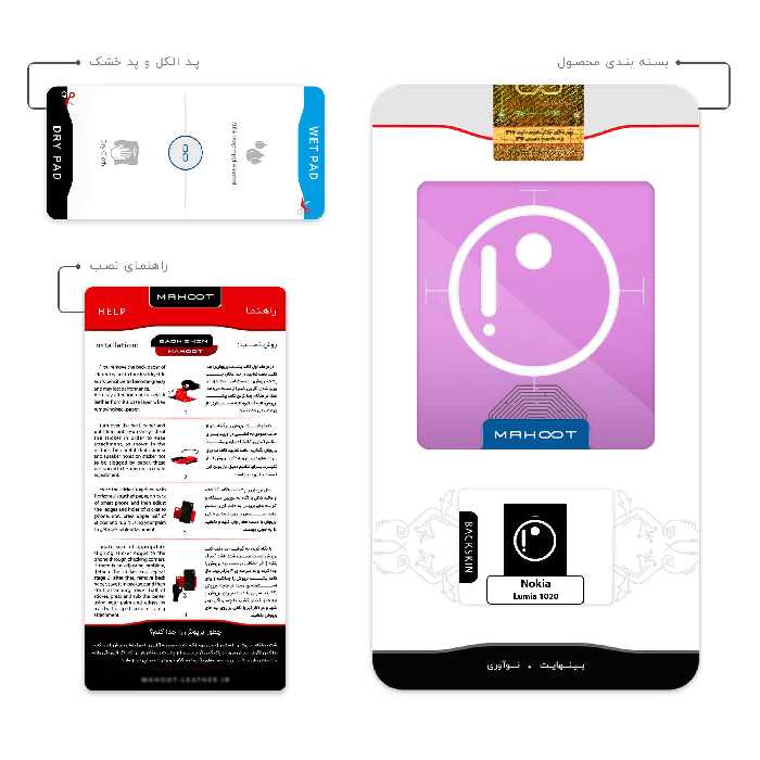 برچسب پوششی ماهوت مدل Minimal Maze مناسب برای گوشی موبایل نوکیا Lumia 1020