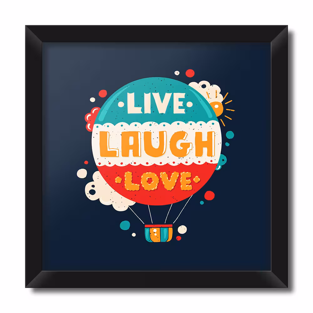 تابلو فنچ آرت طرح Live Laugh Love کد QT102K