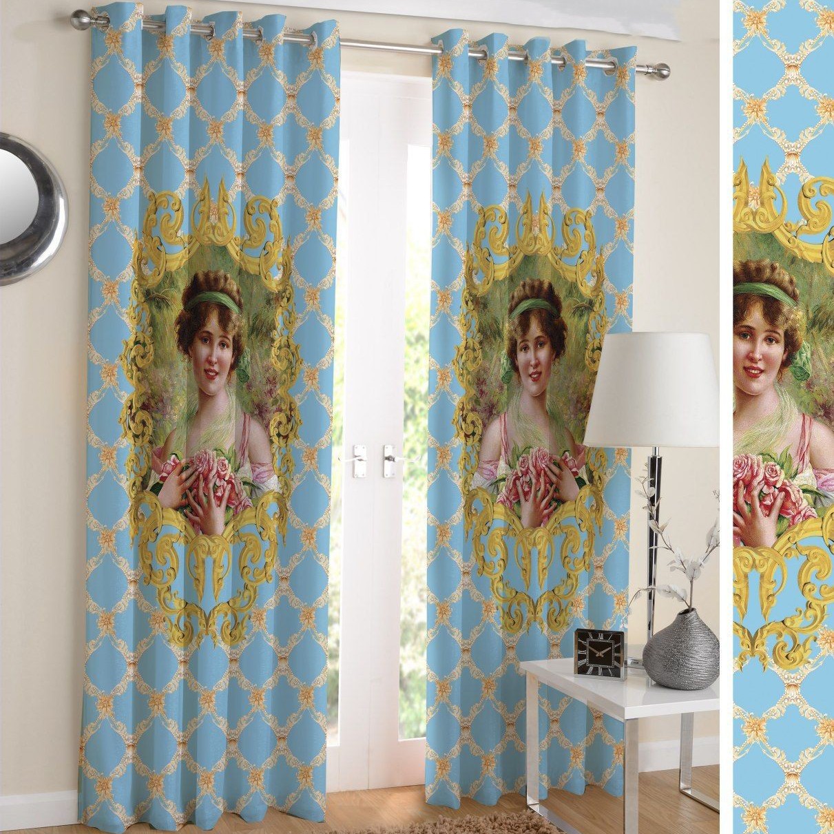 پرده چاپی  پانچ  طرح   اروپایی   کد 4051