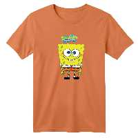 تی شرت آستین کوتاه بچگانه مدل باب اسفنجی رنگ گلبهی