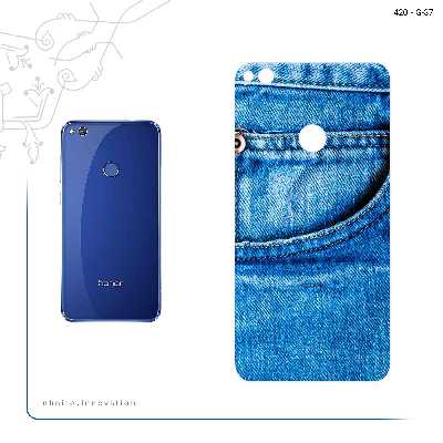 برچسب پوششی ماهوت مدل Fabric Texture 7 مناسب برای گوشی موبایل آنر 8 Lite