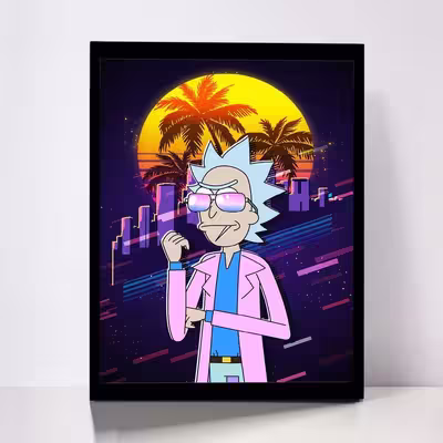 تابلو مدل Rick &amp; Morty کد F-1057