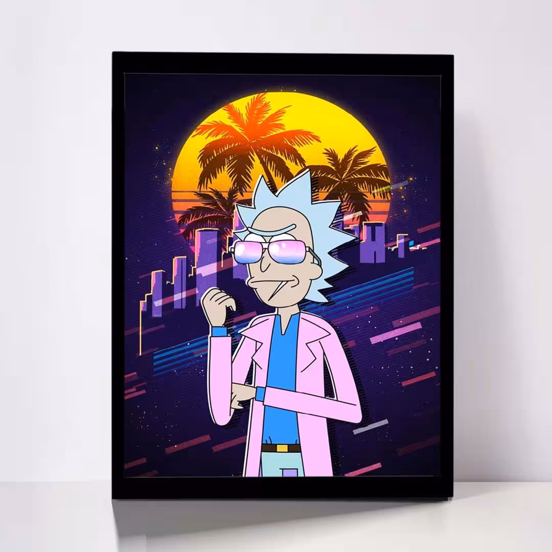 تابلو مدل Rick &amp; Morty کد F-1057