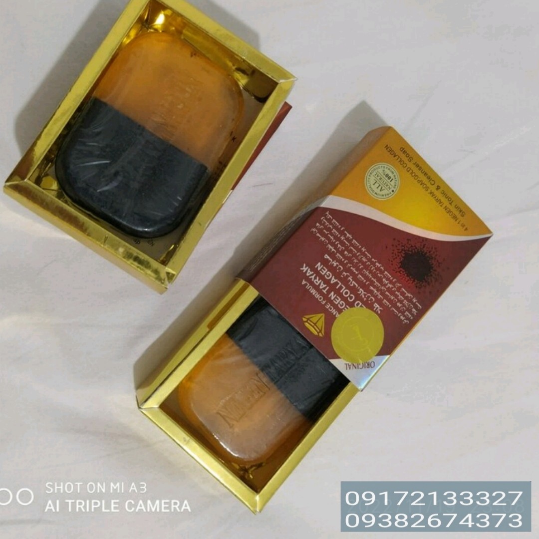 صابون کلاژن نگین اصلی دو رنگ 