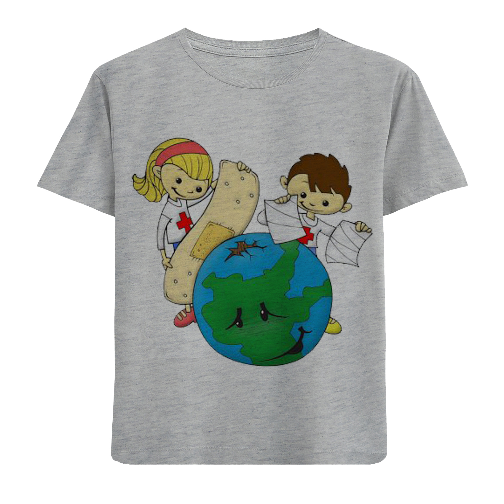 تی شرت بچگانه مدل چسب زخم زمین F521