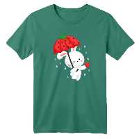 تی شرت آستین کوتاه بچگانه مدل خرگوش یلدایی کد 2 رنگ سبز سدری