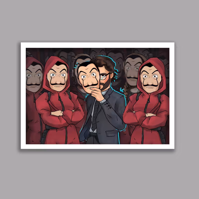 تابلو مدل سریال خانه کاغذی Money Heist کد LA-G10649