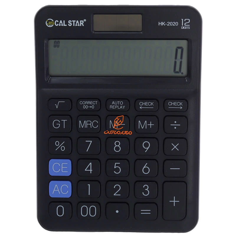ماشین حساب رومیزی 12 رقم مشکی HK2020 کال استار CAL STAR