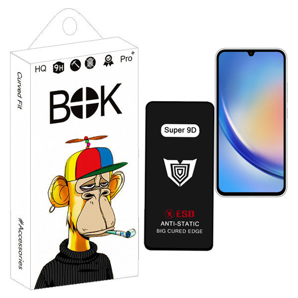محافظ صفحه نمایش بوک مدل Super 9D مناسب برای گوشی موبایل سامسونگ Galaxy A24 | کالا برتری