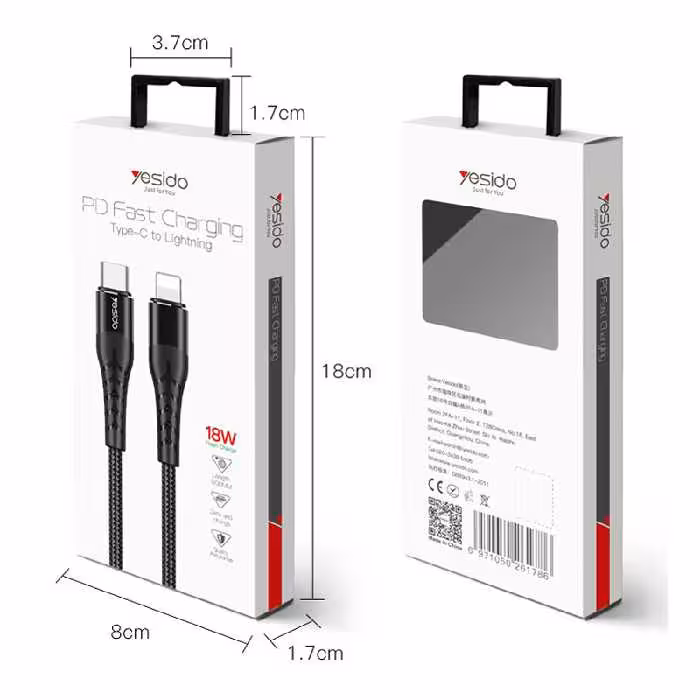 کابل USB-C به لایتنینگ یسیدو مدل CA-48 طول 1.2 متر