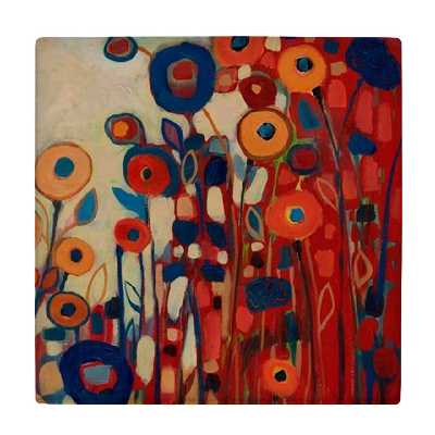 زیر لیوانی طرح نقاشی گل های انتزاعی کد    3276326_721