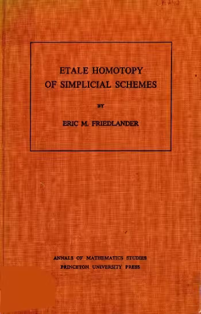 خرید و دانلود نسخه کامل کتاب Etale Homotopy of Simplicial Schemes