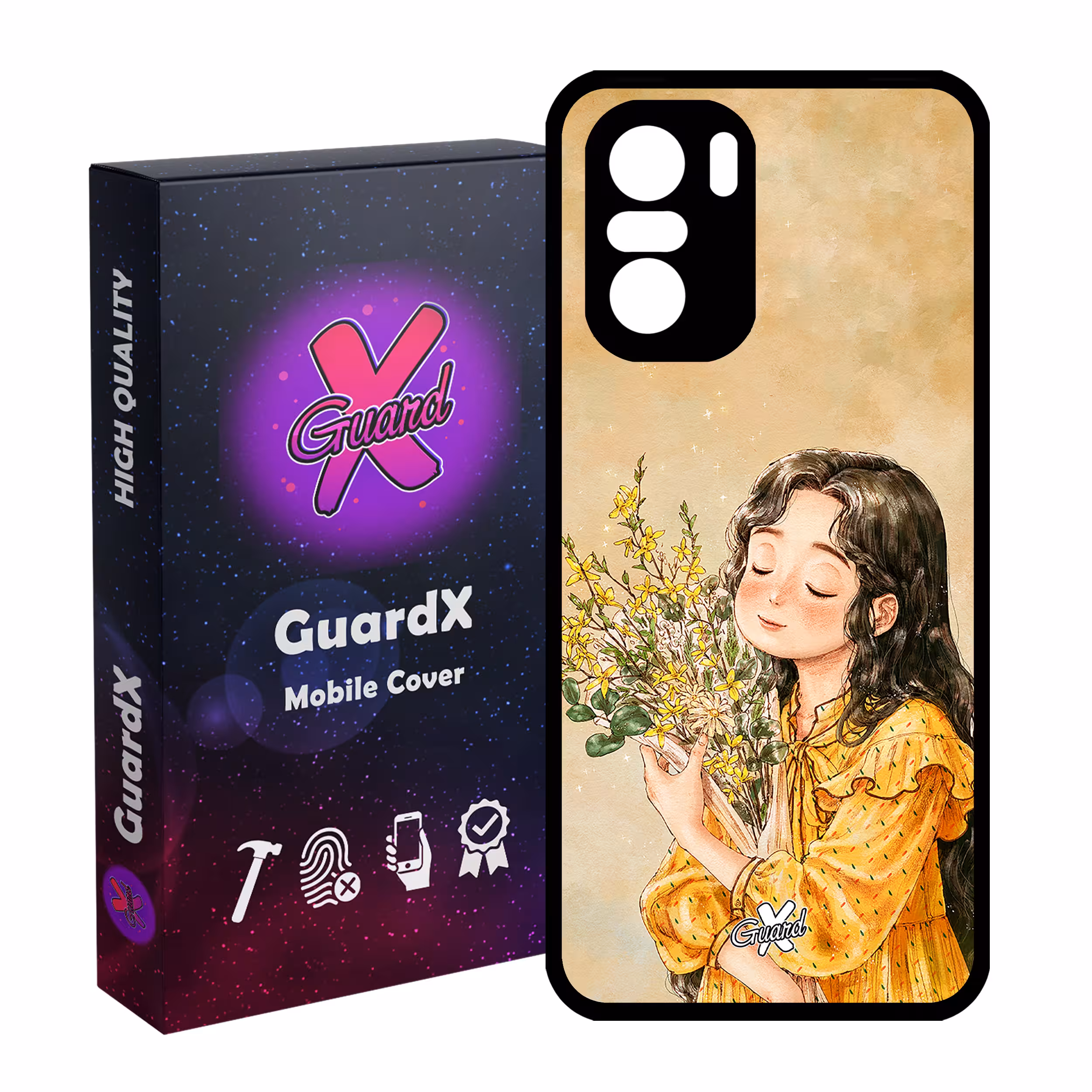 کاور گارد ایکس طرح دختر مدل Glass10232 مناسب برای گوشی موبایل شیائومی Poco F3/MI 11X/MI 11X Pro/Redmi K40/K40 Pro