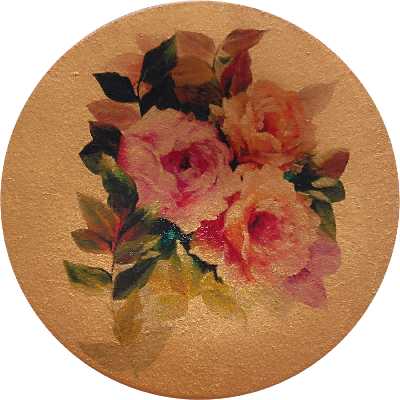 بشقاب دیوارکوب سفالی مدل گل کد 20