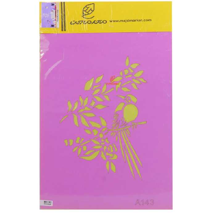شابلون استنسیل 30*40 طرح پرنده کد A143 مجد
