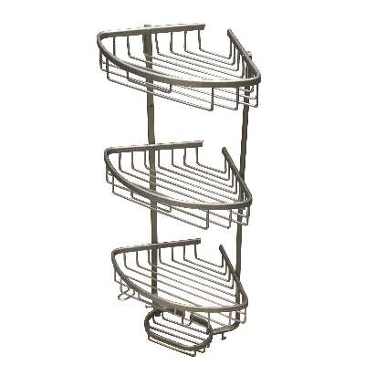 قفسه حمام مدل کنج سیمی سه طبقه