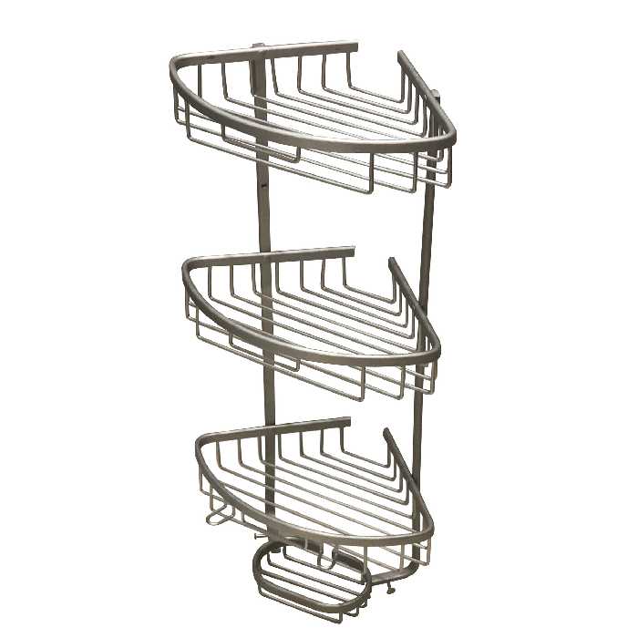 قفسه حمام مدل کنج سیمی سه طبقه