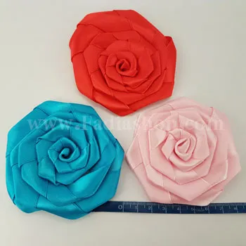 گل پفکی ساتن 8 سانت رنگی