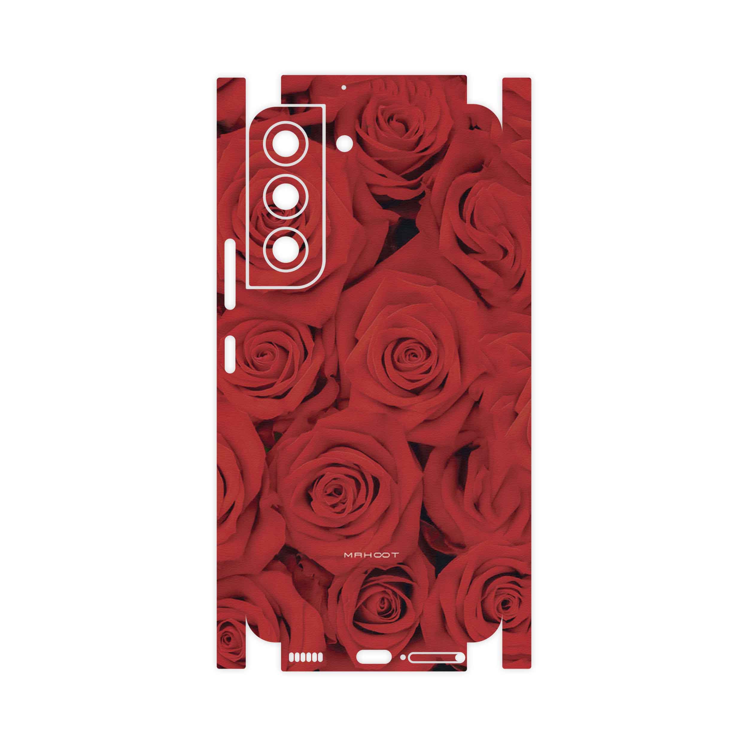 برچسب پوششی ماهوت مدل Red-Flower-FullSkin مناسب برای گوشی موبایل سامسونگ Galaxy S22 5G