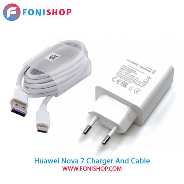 کابل و شارژر سوپر فست شارژ اصلی هوآوی Huawei Nova 7i