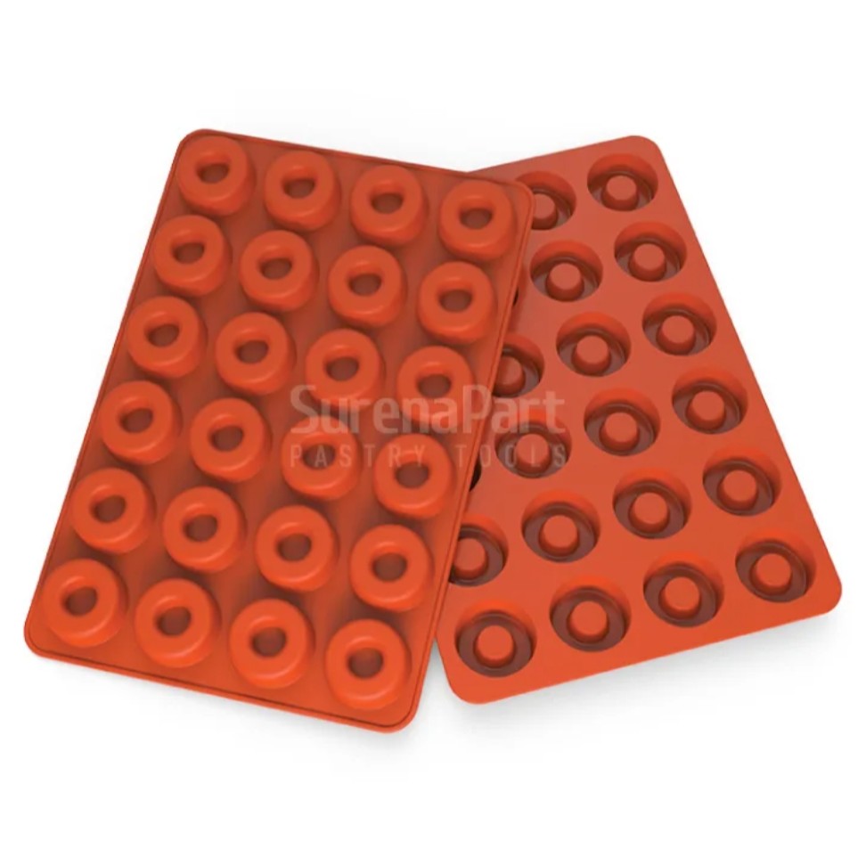 قالب سیلیکونی ساوارین طرح دایره کوچک ابعاد 20 در 30 سانت برند سورنا پارت