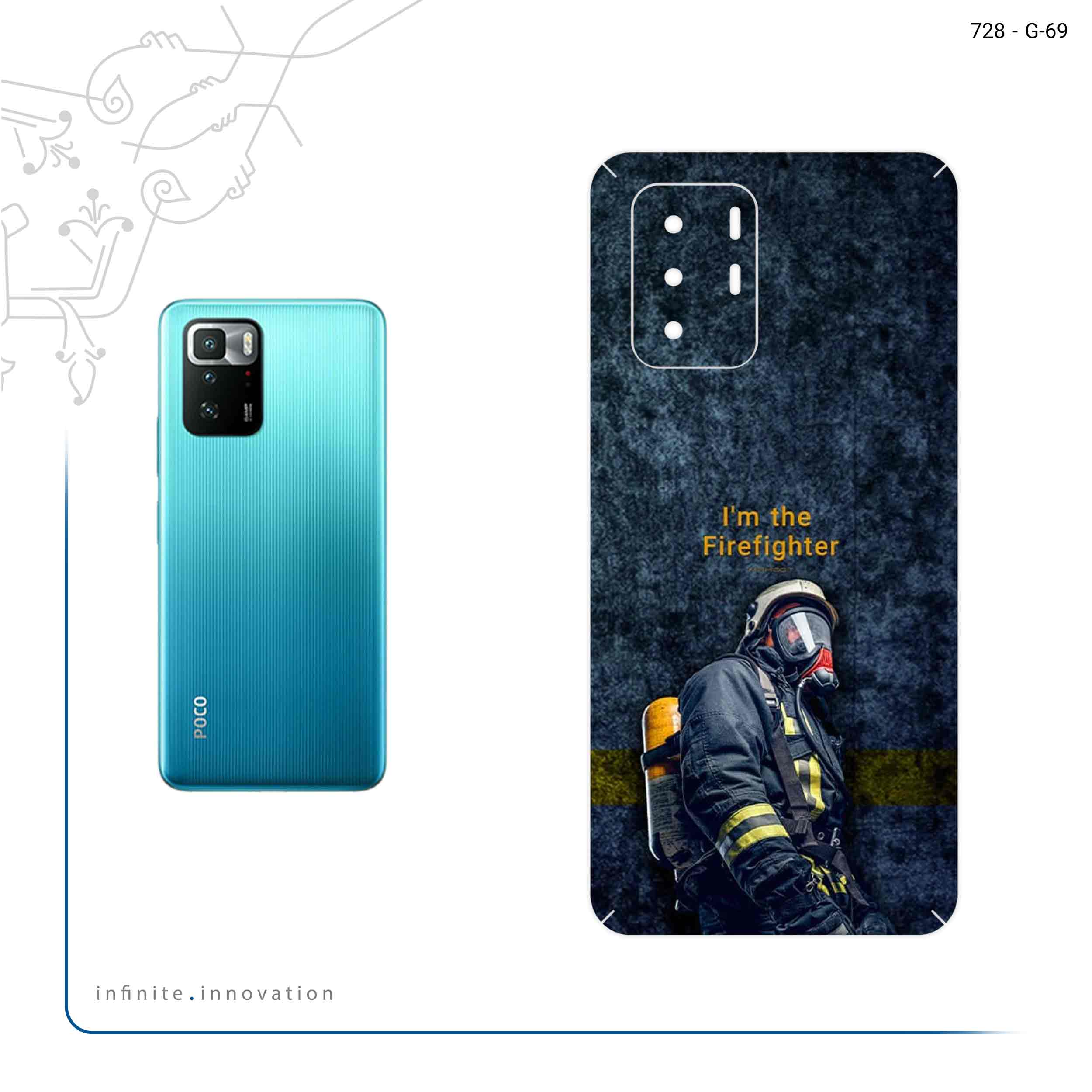 برچسب پوششی ماهوت مدل Firefighter مناسب برای گوشی موبایل شیائومی Redmi Note 10 Pro (China)
