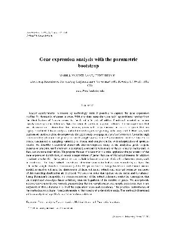 خرید و دانلود نسخه کامل کتاب Gene expression analysis with the parametric bootstrap