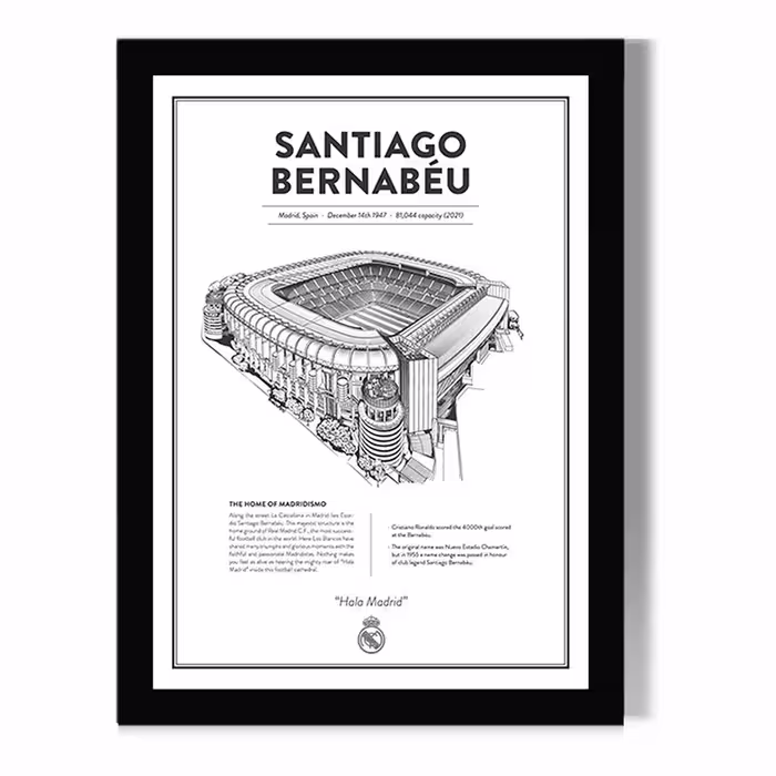 تابلو مدل دیواری طرح استادیوم سانتیاگو برنابئو رئال مادرید Santiago Bernabeu کد FD046 | دنیای قاب