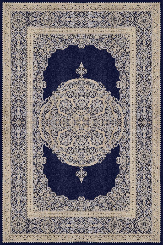 فرشینه و قالیچه درجه1 ابعاد متنوع با ترمز زمینه  قالیچه خاکستری آبی کاربنی  کد 3-837