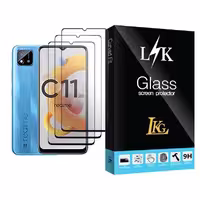 محافظ صفحه نمایش ال کا جی مدل LK Glass MIX003 مناسب برای گوشی موبایل ریلمی C11 (2021) بسته سه عددی | کالا برتری