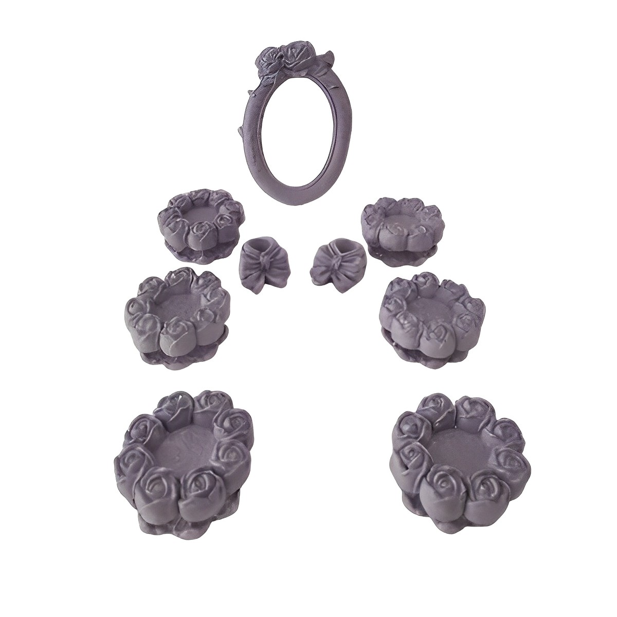 مجموعه ظروف هفت سین 9 پارچه مدل گل رز