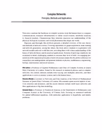 خرید و دانلود نسخه کامل کتاب Complex Networks: Principles, Methods and Applications