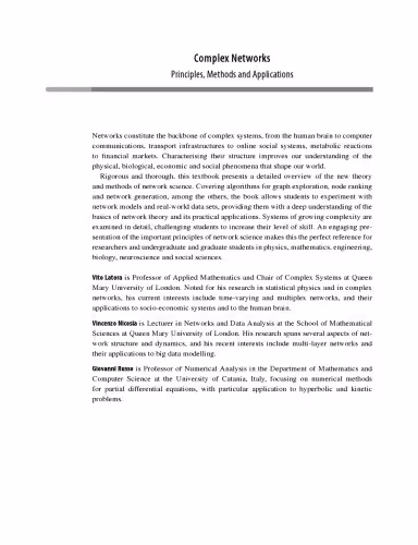 خرید و دانلود نسخه کامل کتاب Complex Networks: Principles, Methods and Applications