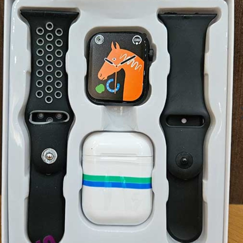 ساعت هوشمند  ایرپاد  دو بند سیلکونی سری 8 مدل W26 pro max

