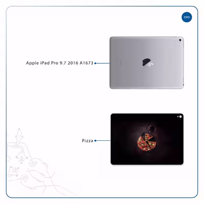 برچسب پوششی ماهوت مدل Pizza مناسب برای تبلت اپل iPad Pro 9.7 2016 A1673