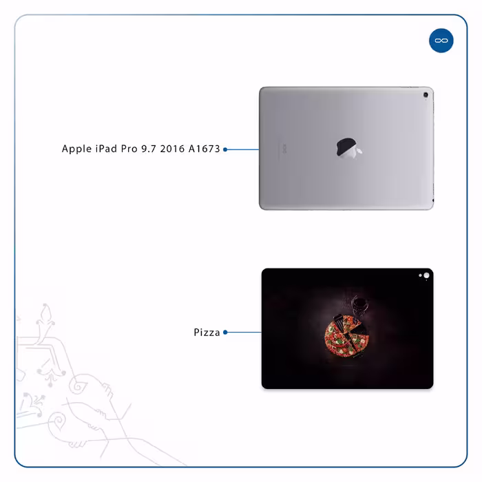 برچسب پوششی ماهوت مدل Pizza مناسب برای تبلت اپل iPad Pro 9.7 2016 A1673