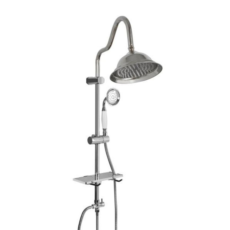 علم دوش حمام دوکاره مدل شیپوری کروم