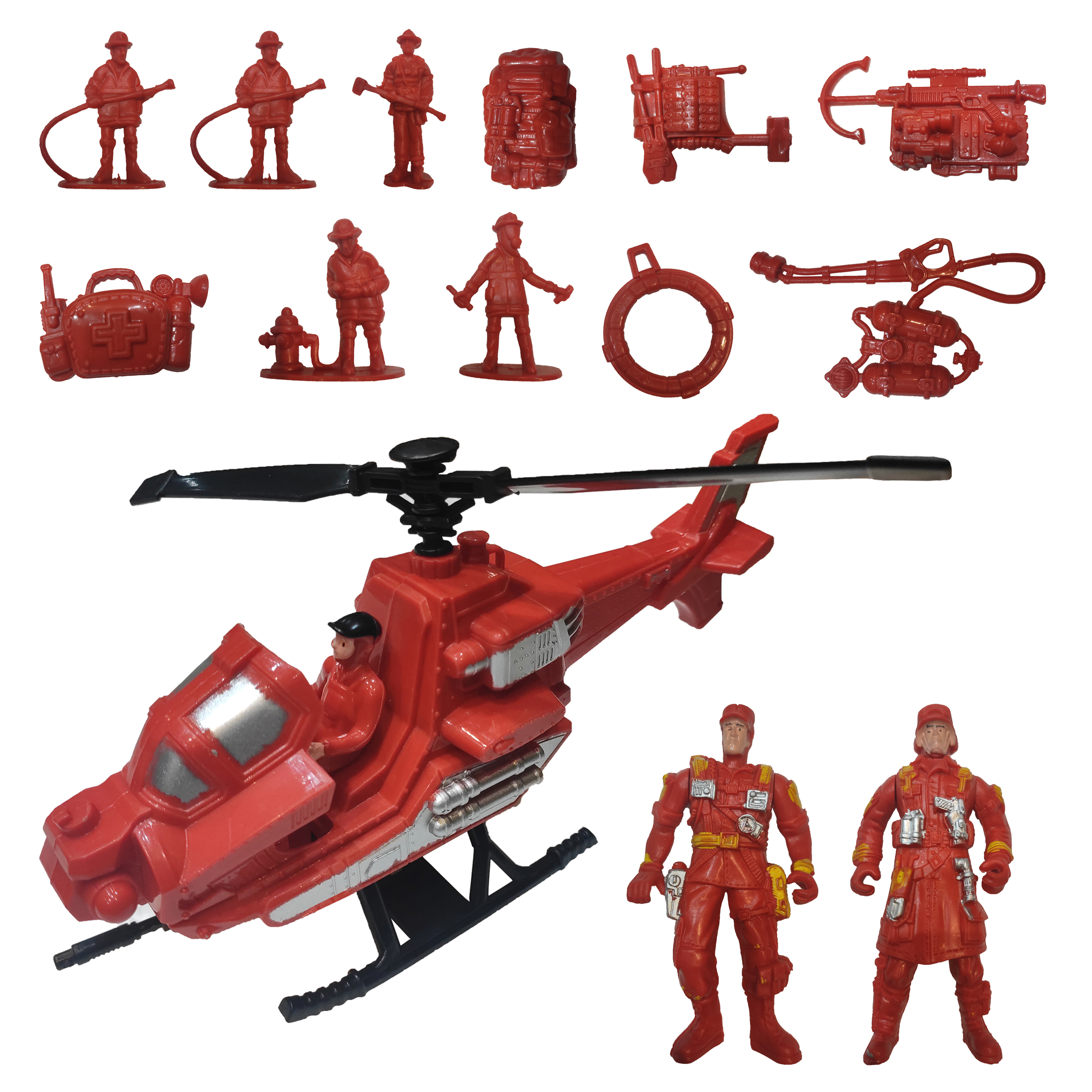 ست اسباب بازی لوازم آتش نشانی کد 035