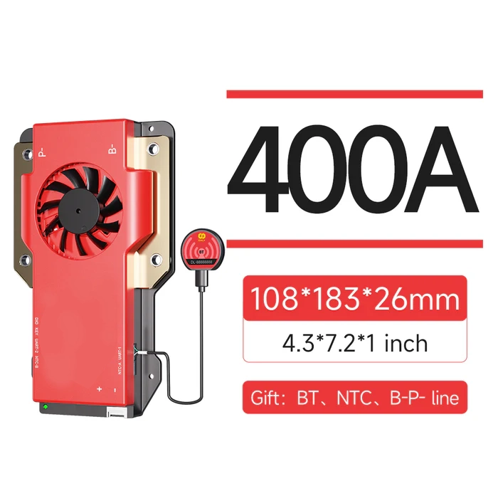 BMS هوشمند باتری لیتیوم (LFP) 20 سل 400A آمپر 32V