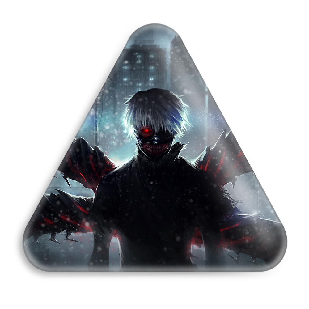 پیکسل خندالو طرح کانکی کن انیمه توکیو غول مدل مثلثی کد 11880