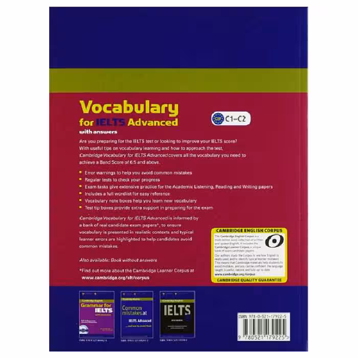 کتاب Vocabulary For Ielts Advanced اثر Pauline Cullen انتشارات اشتیاق نور