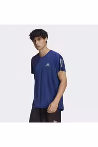 تی شرت آبی مردانه صاحب RUN T اورجینال adidas