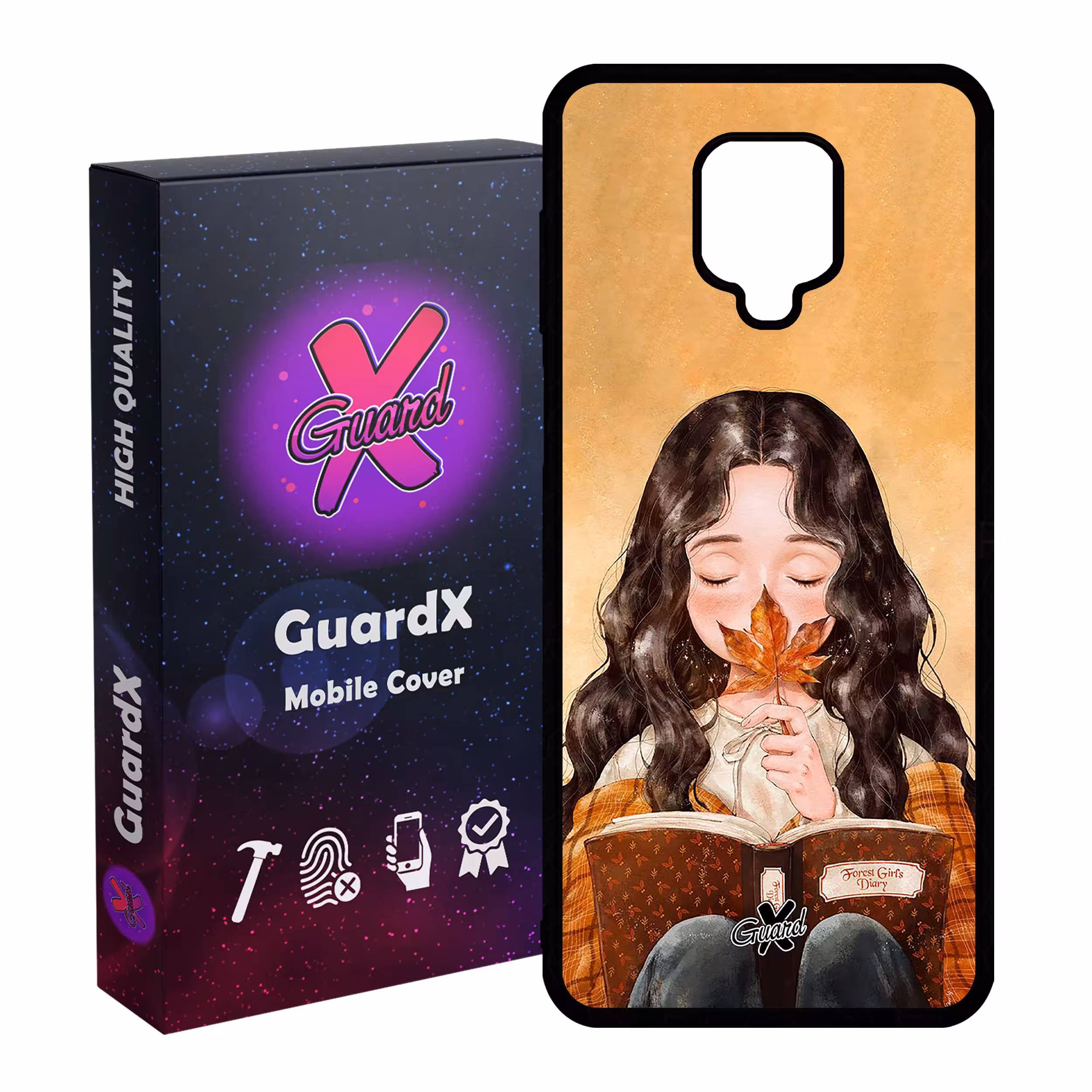 کاور گارد ایکس طرح Girl مدل Glass10223 مناسب برای گوشی موبایل شیائومی Redmi Note 9S / Note 9 Pro / Note 9 Pro Max