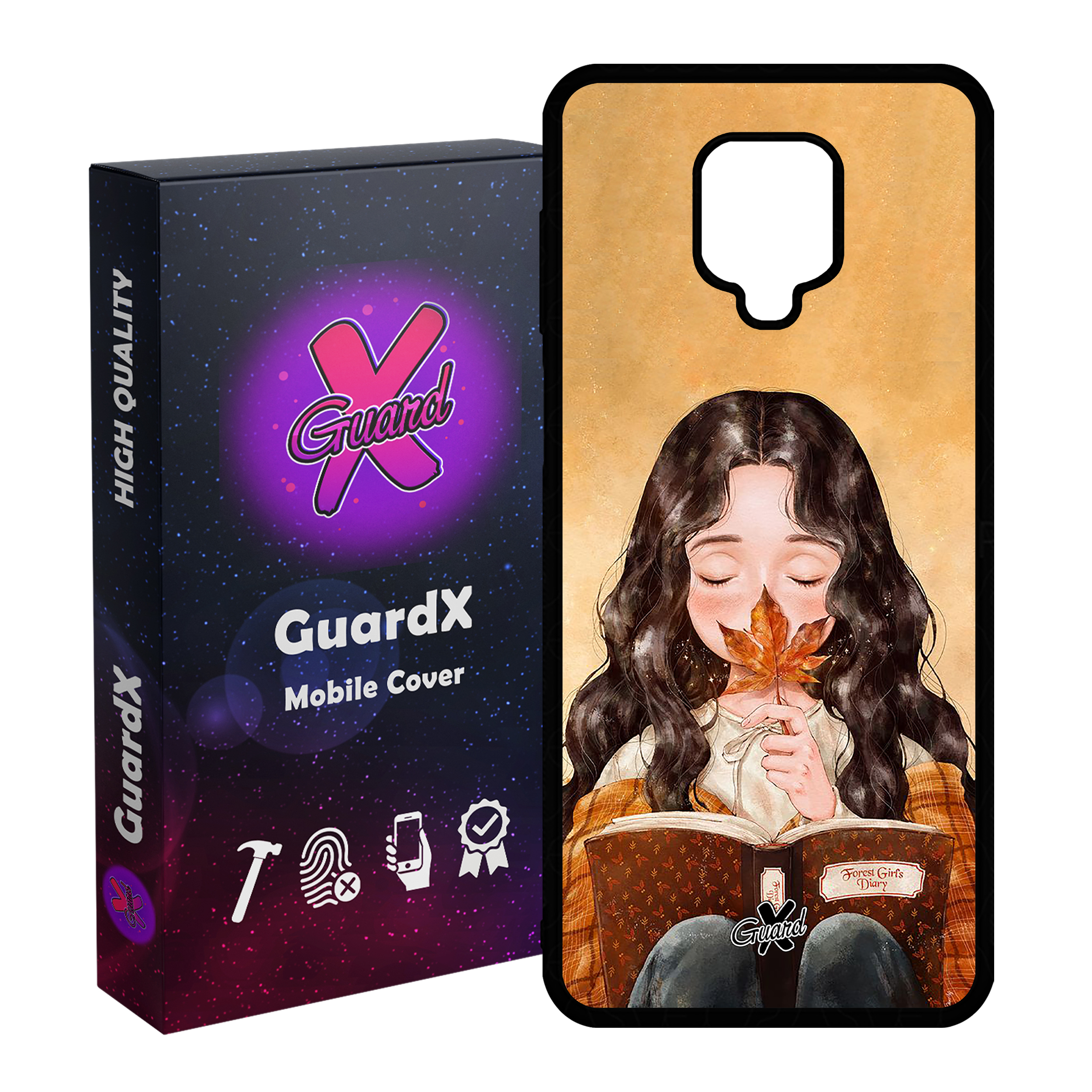 کاور گارد ایکس طرح Girl مدل Glass10223 مناسب برای گوشی موبایل شیائومی Redmi Note 9S / Note 9 Pro / Note 9 Pro Max